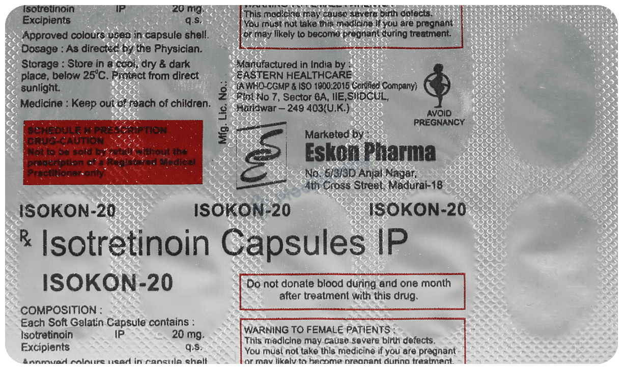 ISOKON 20MG 10 CAPSULES